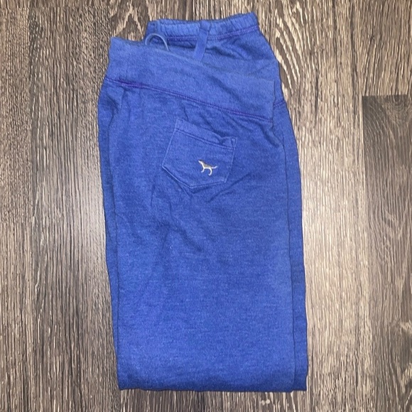 SOLD on eBay!! Pink Victoria's Secret RoyalBlue Logo Love Pink Capri Size:XS - Picture 4 of 13